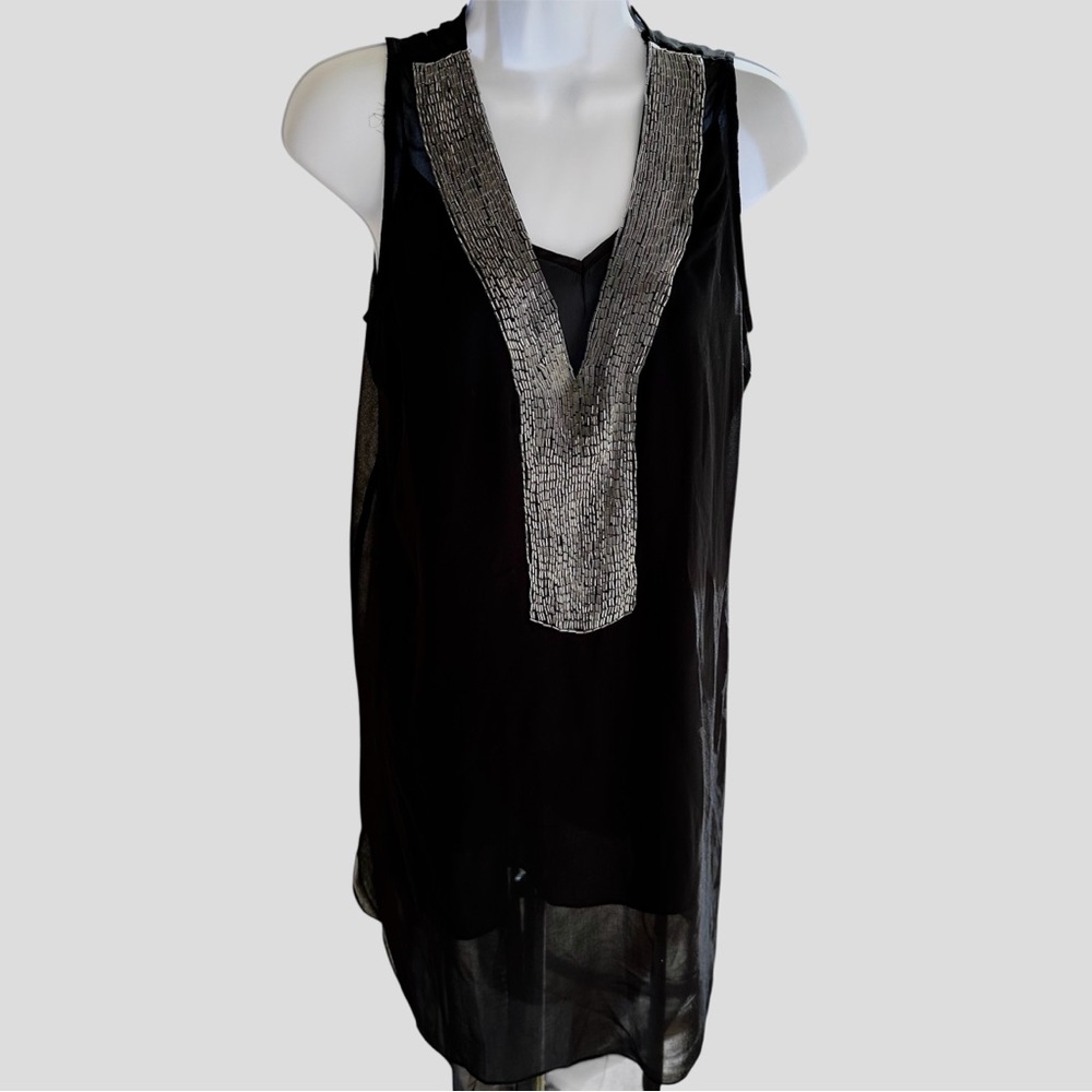 Black Sequin High-Low Dress 2-piece Set